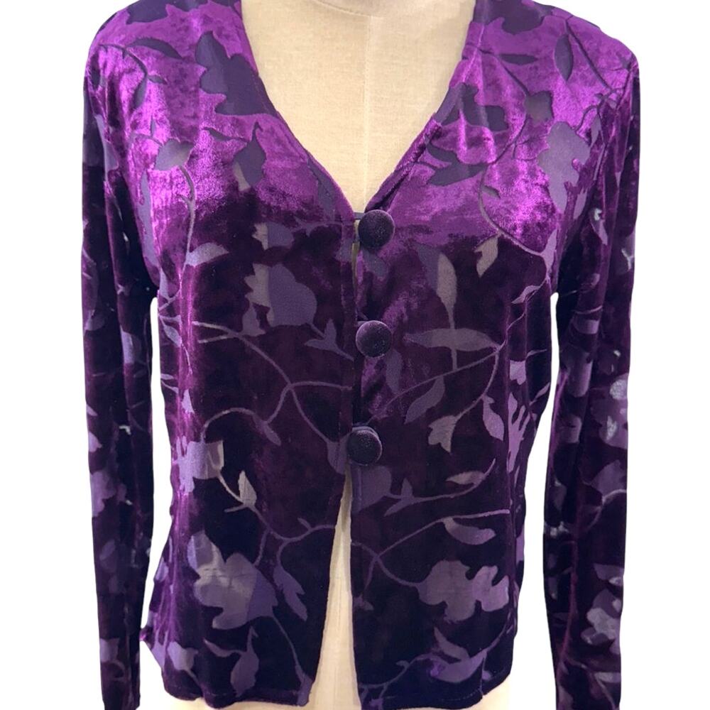 "Rabbit Rabbit Rabbit Designs" Size 8 ,Velvet,Burnout,Cardigan,Whimsy Goth,Fairy